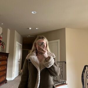 Women's Brown Shearling Jacket